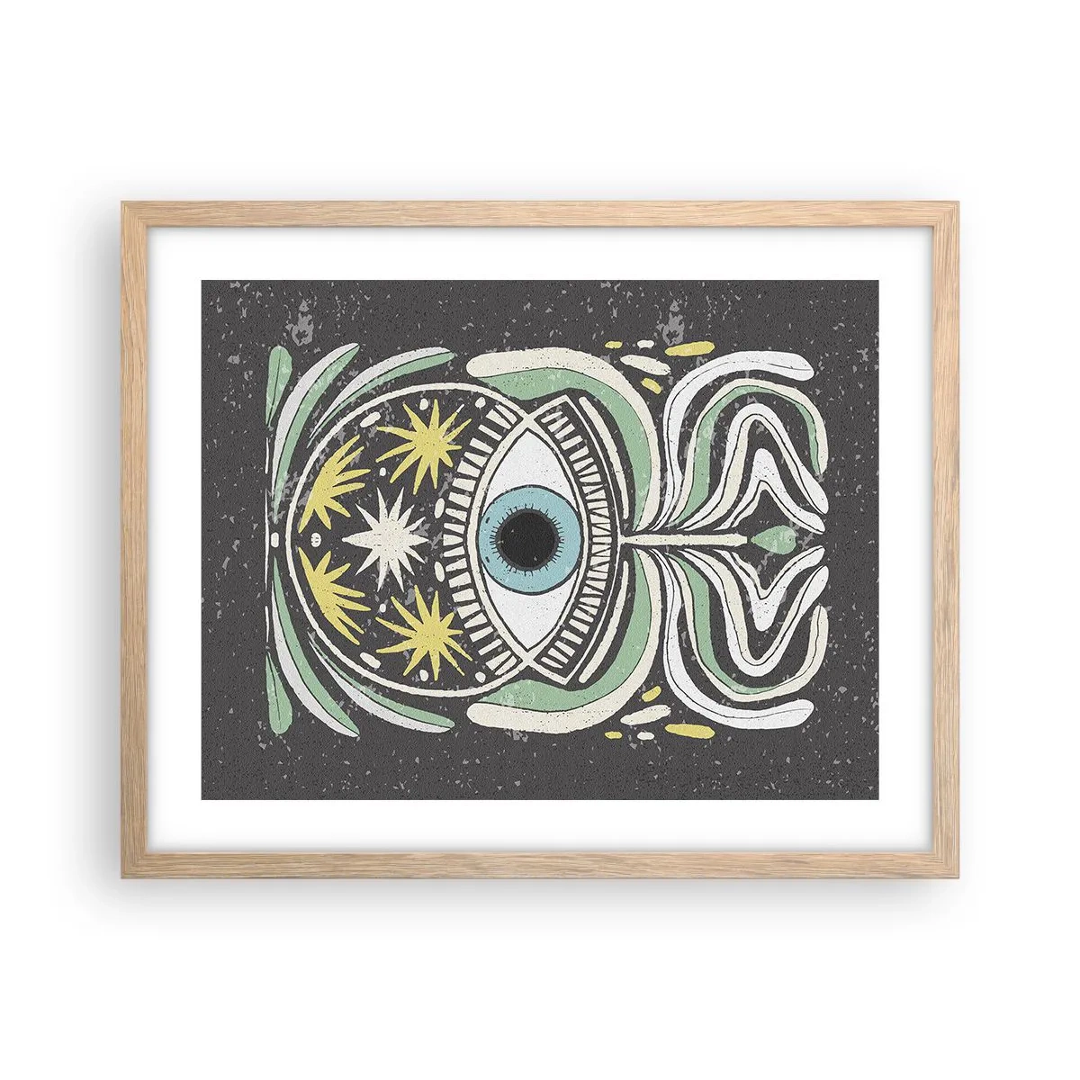 Poster in cornice rovere chiaro - Rituali tribali - 50x40 cm