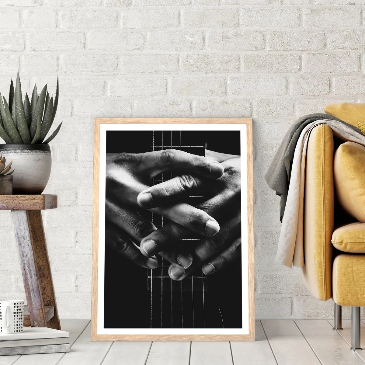 Poster in cornice rovere chiaro - La preghiera dell'artista - 40x50 cm