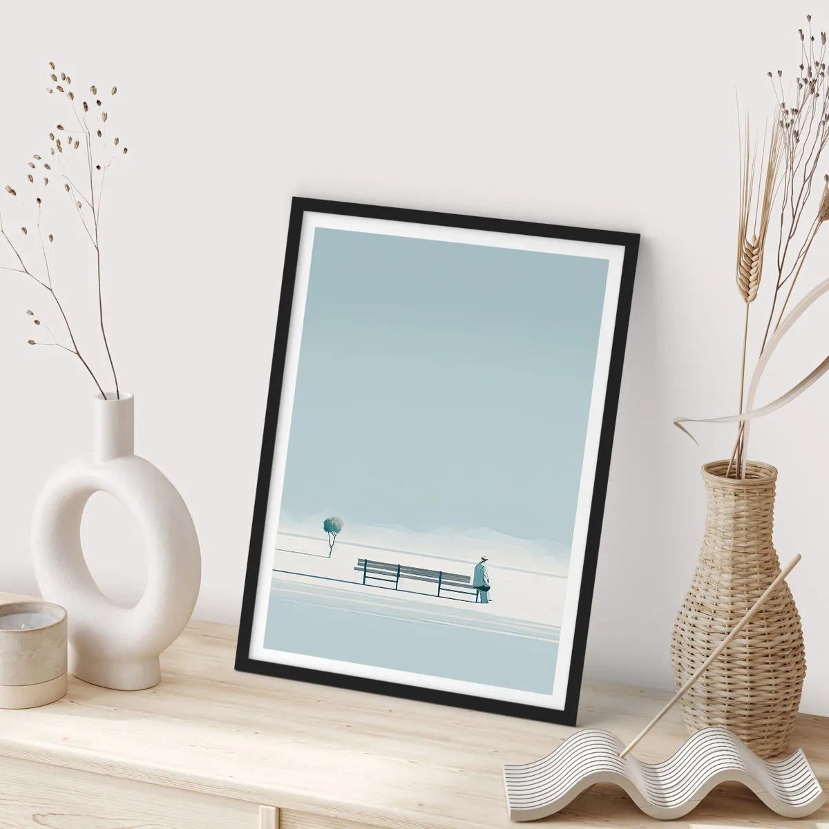 Poster in cornice nera - Si, aspetto. - 61x91 cm