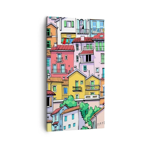 Quadro su tela - Stampe su Tela - Città allegra - 45x80 cm