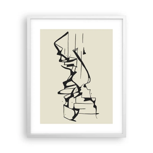 Poster in cornice bianca - Forse è un paesaggio - 40x50 cm