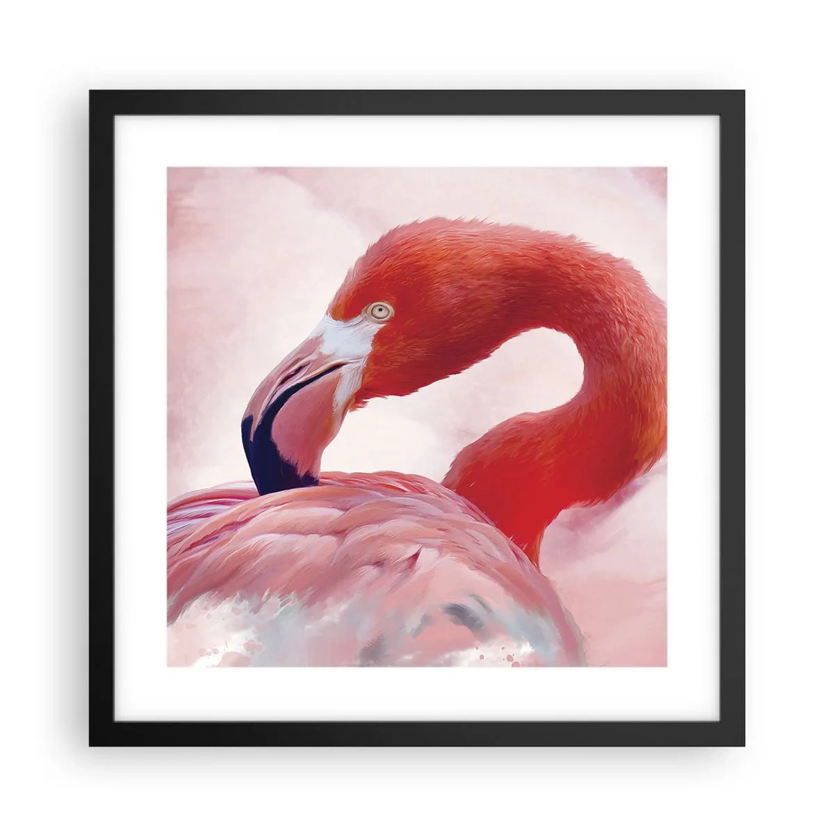 Poster in cornice nera - Bellezza alata - 40x40 cm