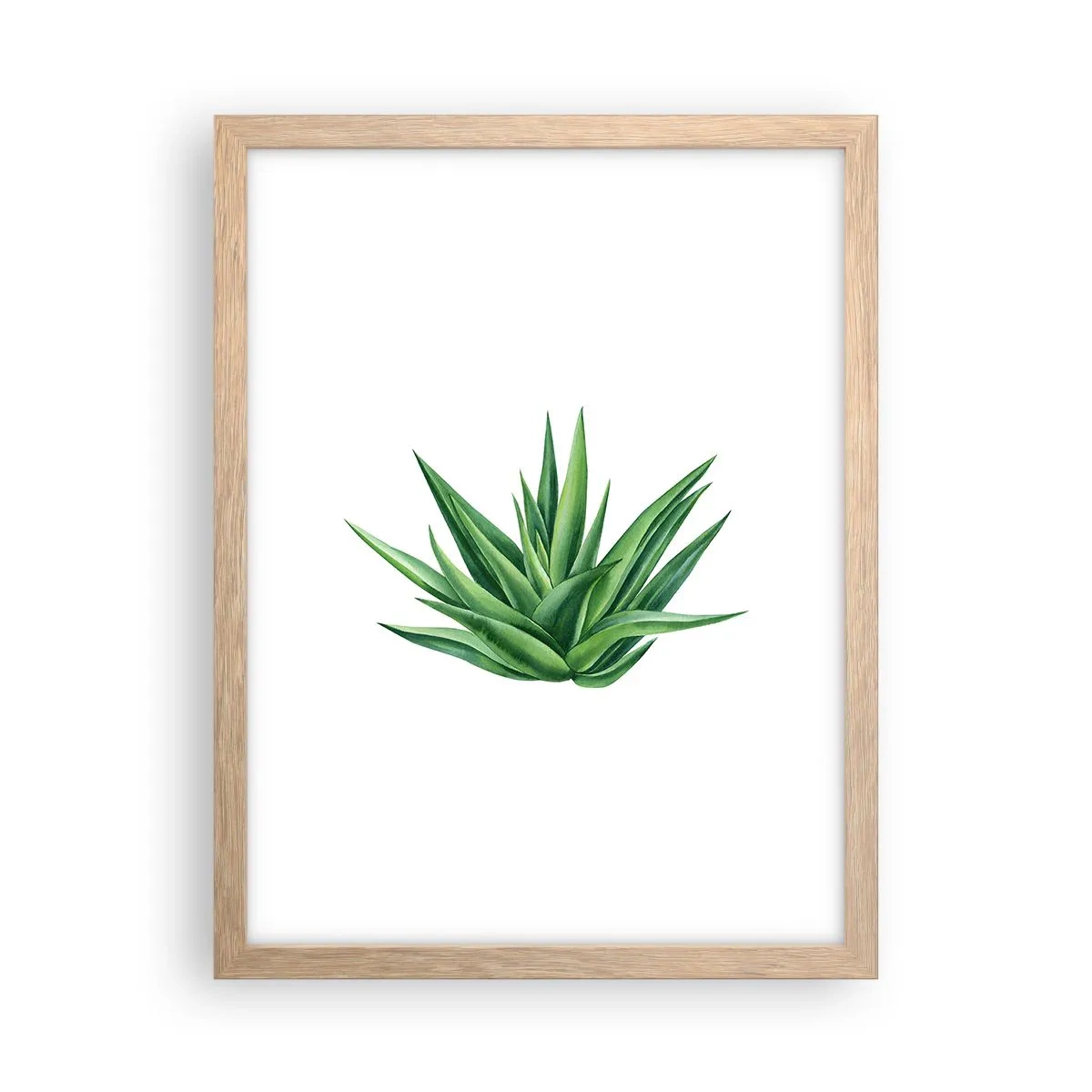 Poster in cornice rovere chiaro - Verde - forza - vita - 30x40 cm