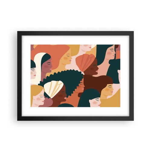 Poster in cornice nera - Solo femminilità - 40x30 cm