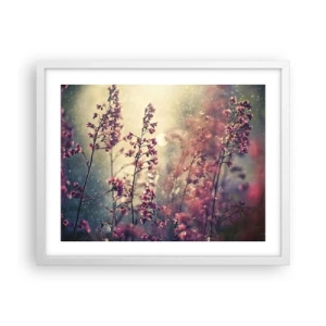 Poster in cornice bianca - Giardino misterioso - 50x40 cm