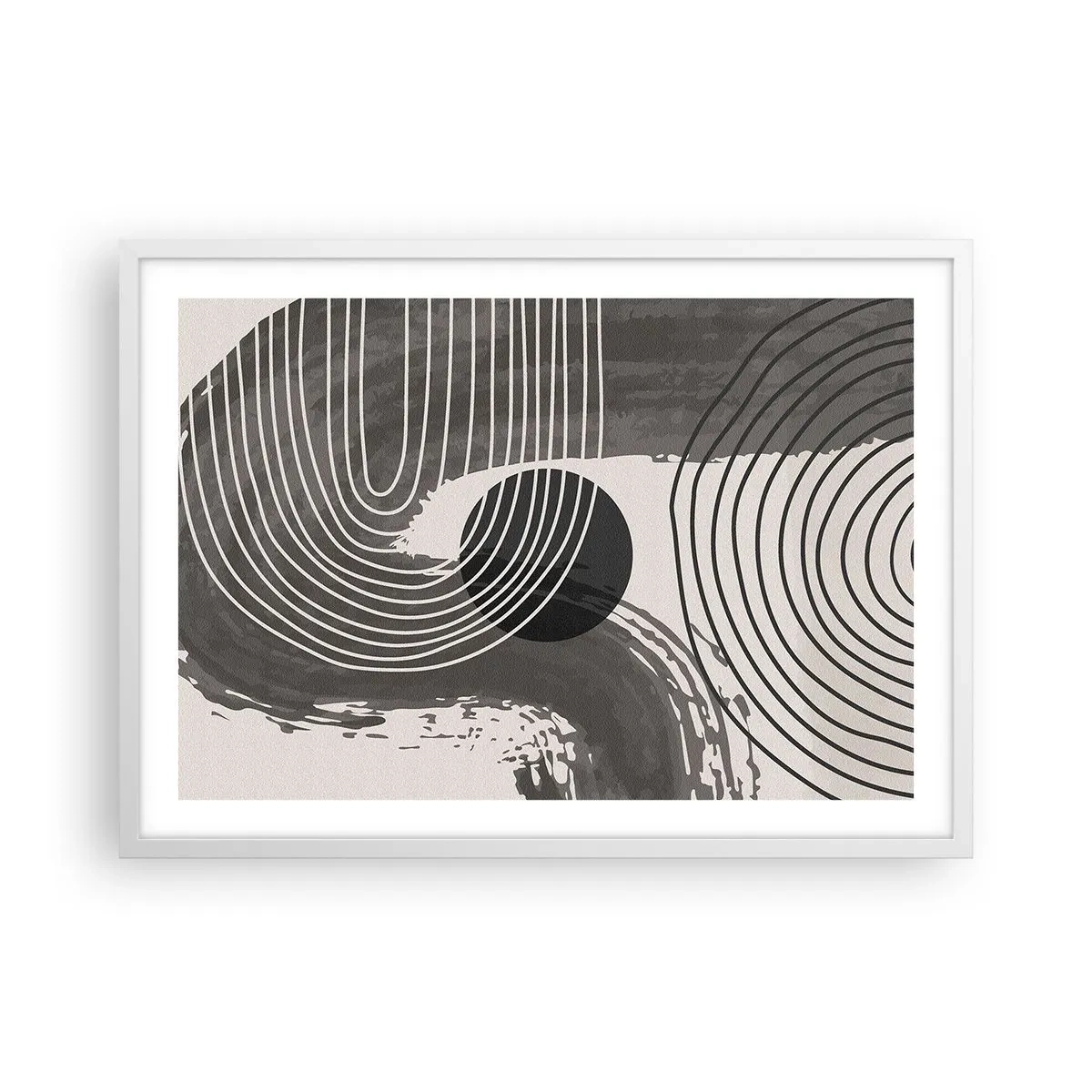 Poster in cornice bianca - L'ovale vittorioso - 70x50 cm