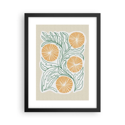 Poster in cornice nera - Etnicamente con una nota di astrazione - 30x40 cm