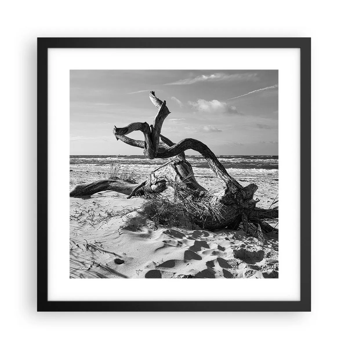 Poster in cornice nera - Scolpito dal mare - 40x40 cm