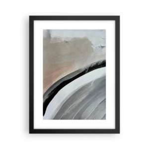 Poster in cornice nera - Composizione: arco di nero e grigio - 30x40 cm