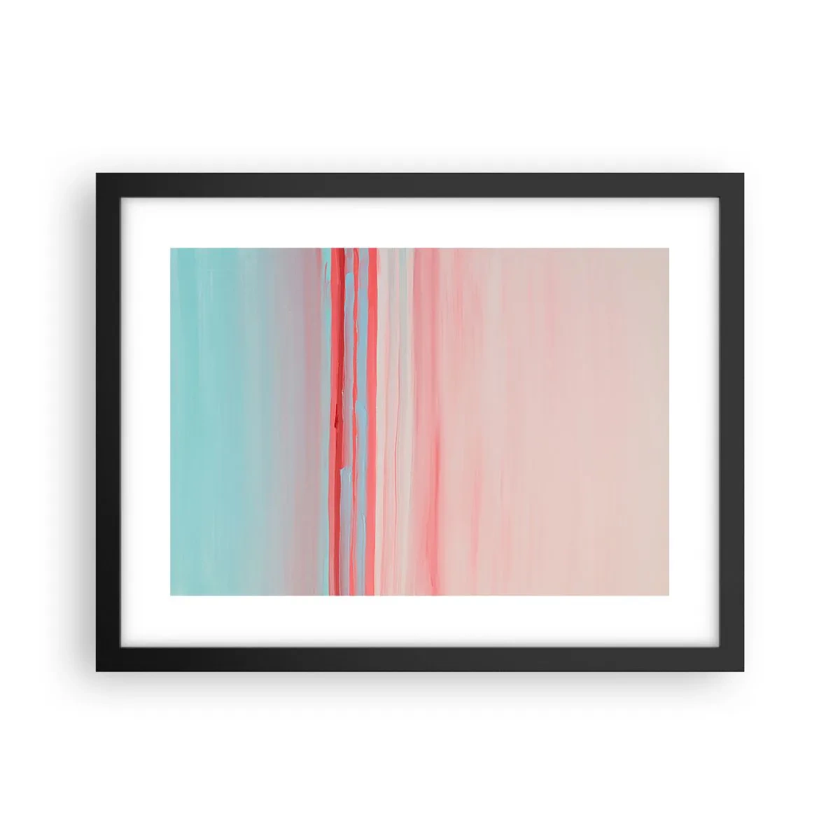 Poster in cornice nera - Astrazione all'alba - 40x30 cm