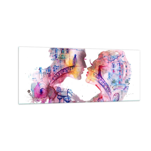 Quadro su vetro - Misterioso ponte dei sospiri - 100x40 cm