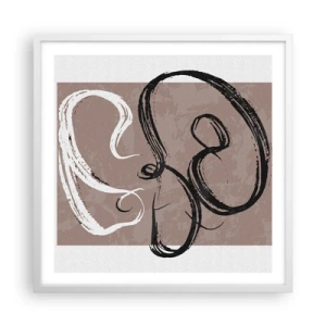 Poster in cornice bianca - Composizione: alla ricerca della pienezza - 60x60 cm