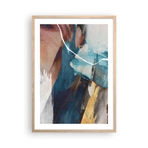 Poster in cornice rovere chiaro - Con forza ed energia - 50x70 cm