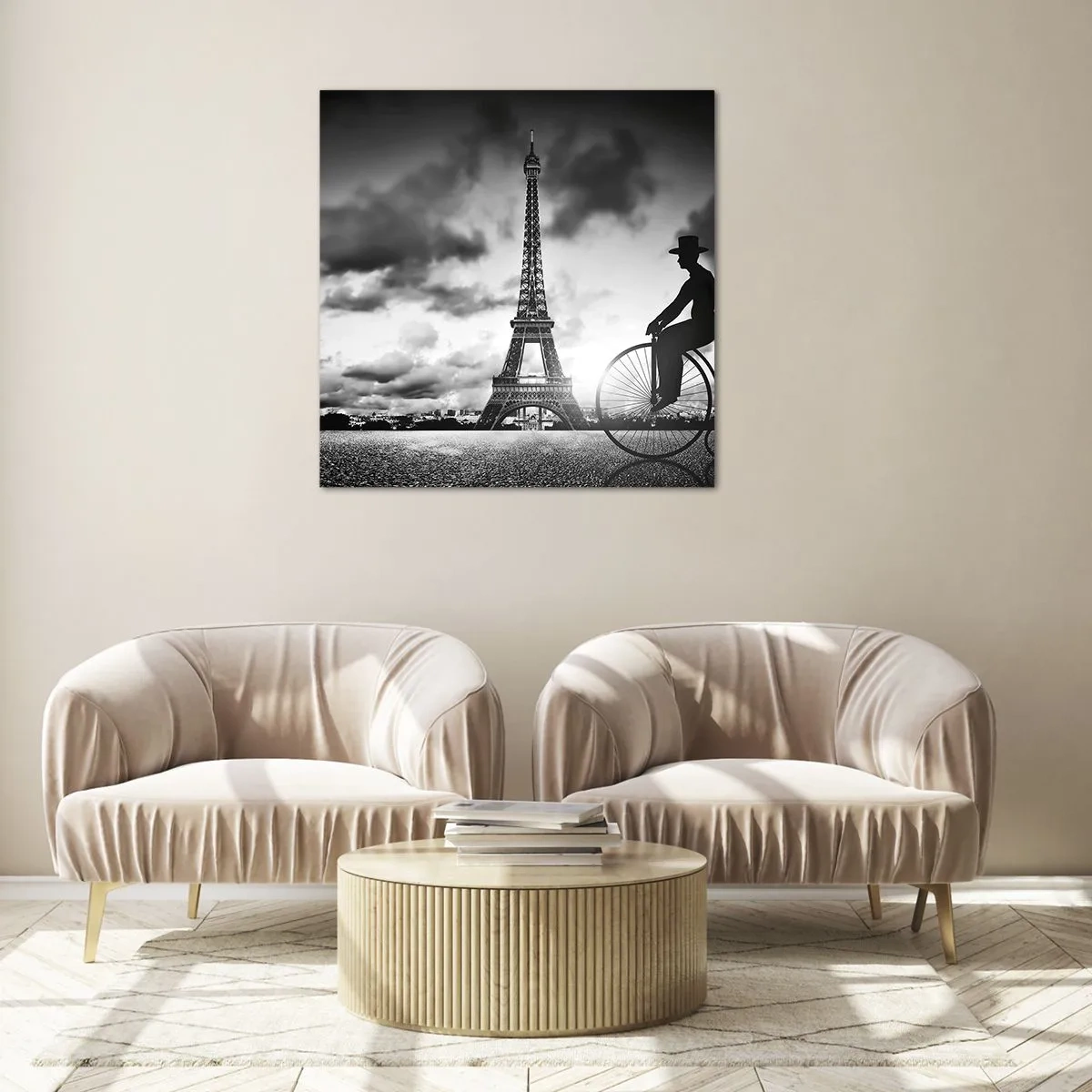 Quadro su vetro - Nostalgia della Belle Epoque - 40x40 cm