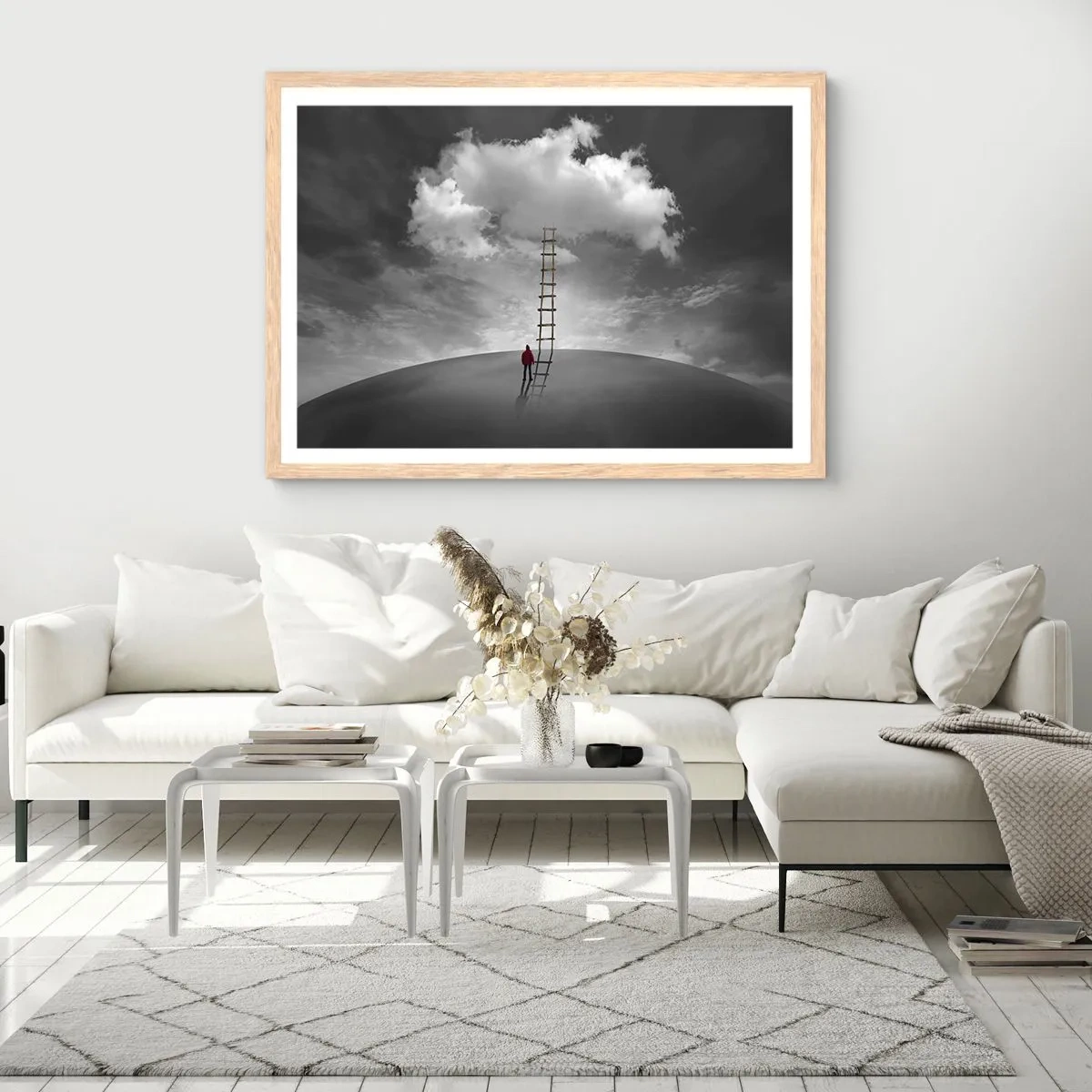 Poster in cornice rovere chiaro - Tutto è possibile - 91x61 cm