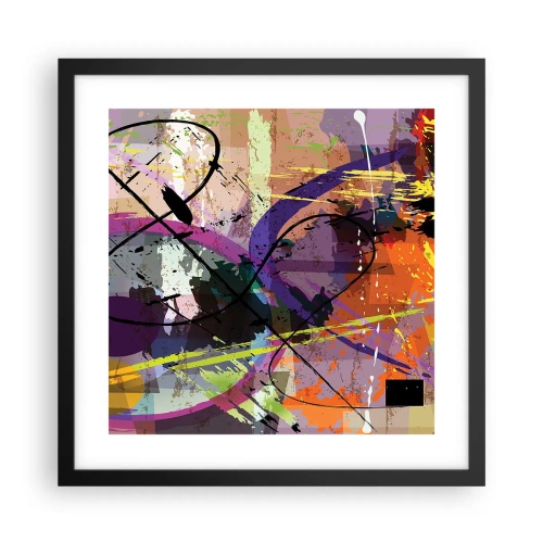 Poster in cornice nera - Per la via diritta o tortuosa - 40x40 cm