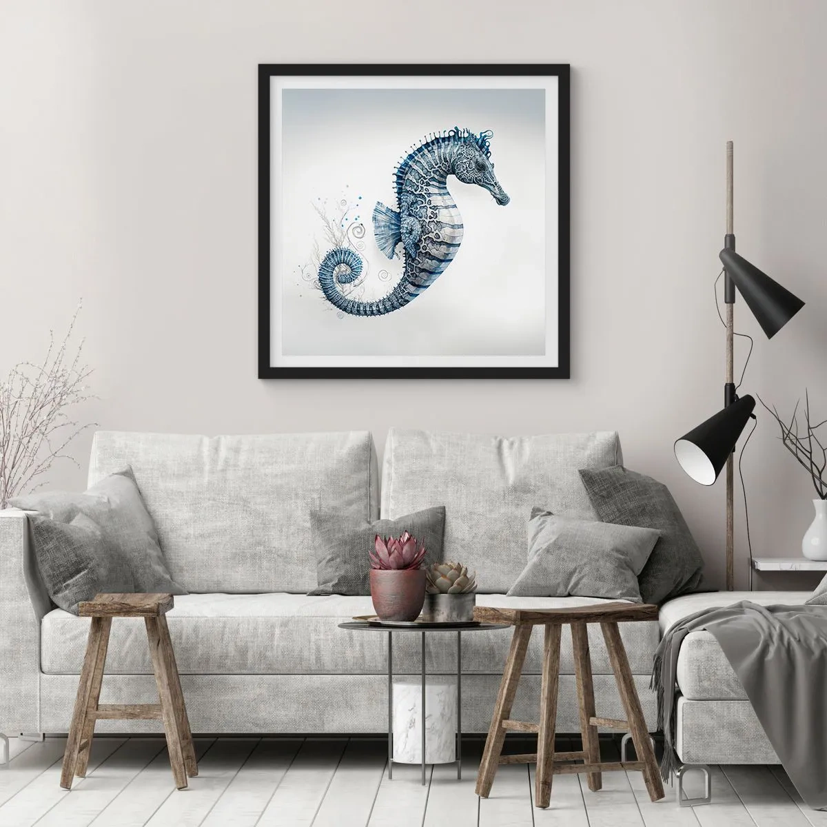 Poster in cornice nera - Delicato scherzo di natura - 50x50 cm