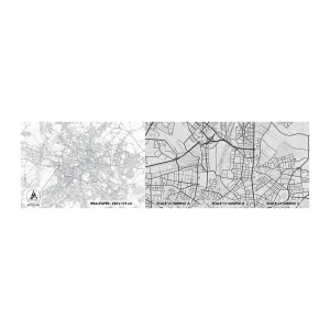 Campione di Fotomurale Premium Sand - Il fiore di Berlino - Città, Mappa della città, Berlino - 100x30 cm
