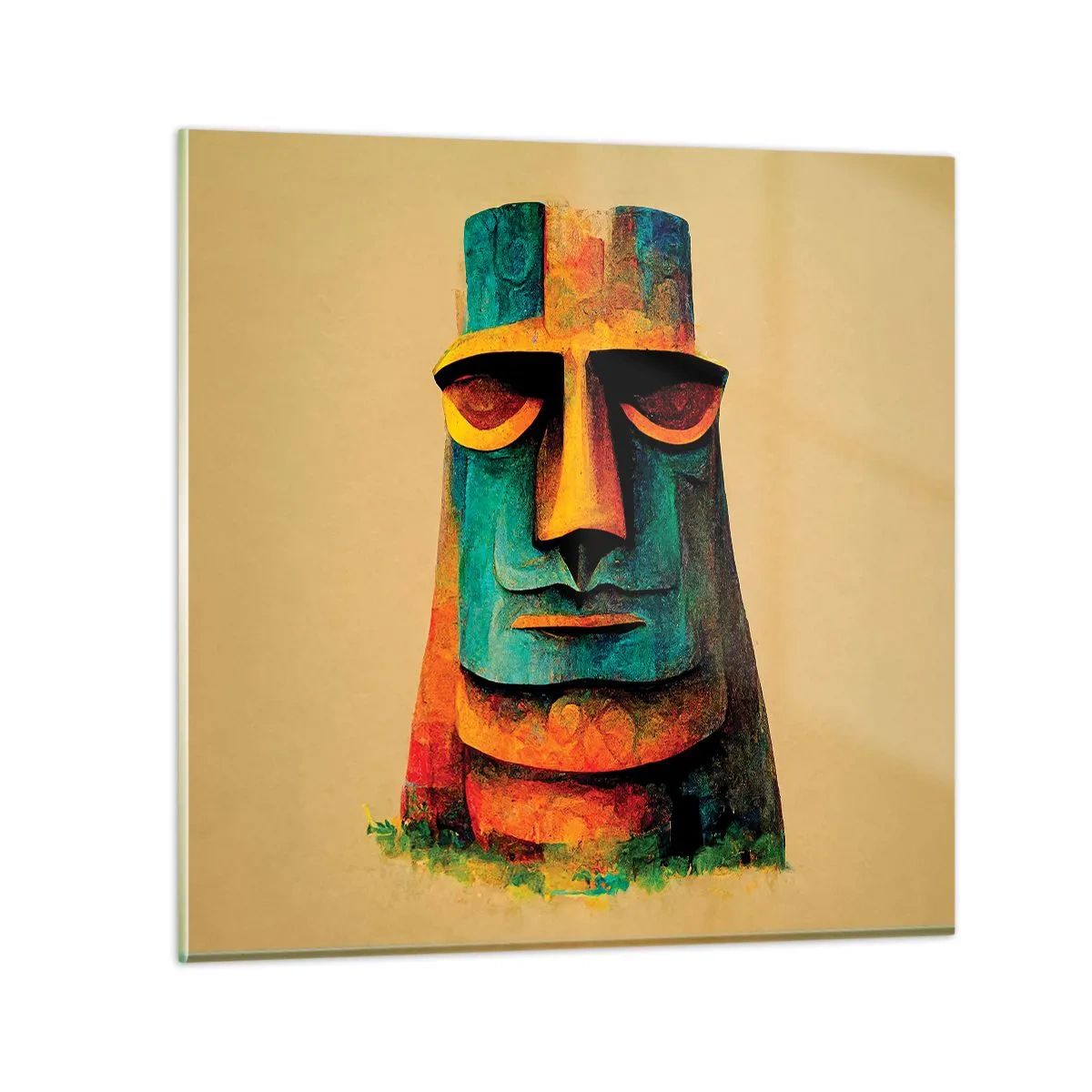 Quadro su vetro - Statuario, ma simpatico - 30x30 cm