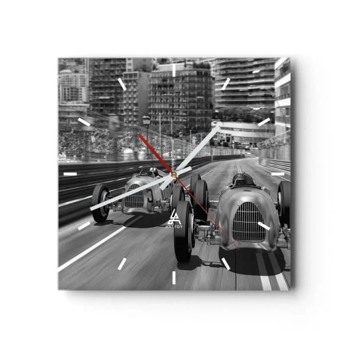 Orologio da parete - Orologio in Vetro - Tanto tempo fa a Montecarlo - 40x40 cm