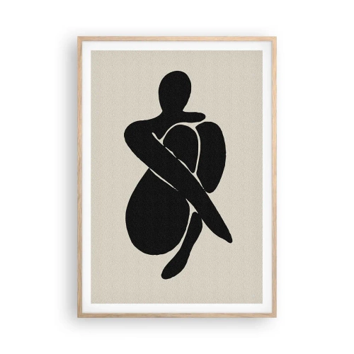 Poster in cornice rovere chiaro - Nelle proprie braccia - 70x100 cm