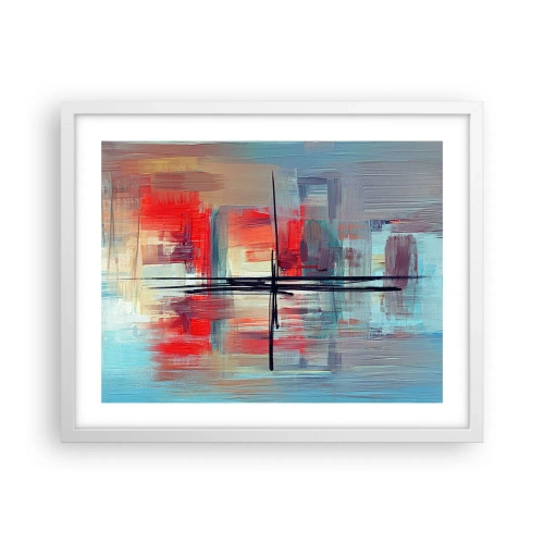 Poster in cornice bianca - Paesaggio in una dimensione sconosciuta - 50x40 cm