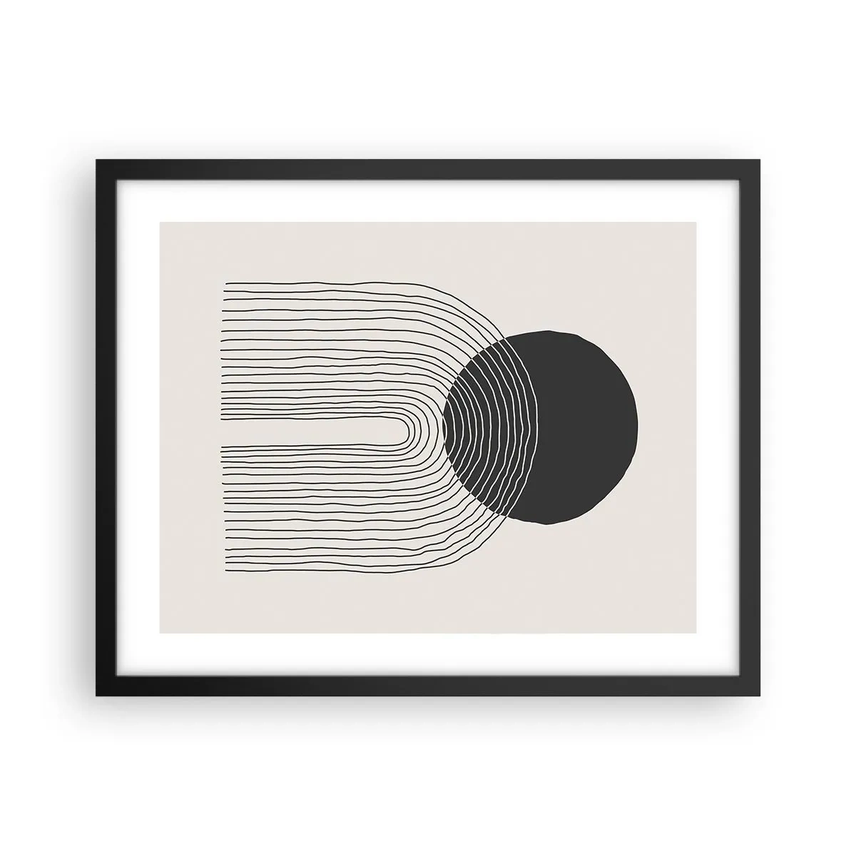Poster in cornice nera - Tremore e fiducia - 50x40 cm