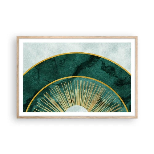 Poster in cornice rovere chiaro - Un altro sistema solare - 91x61 cm