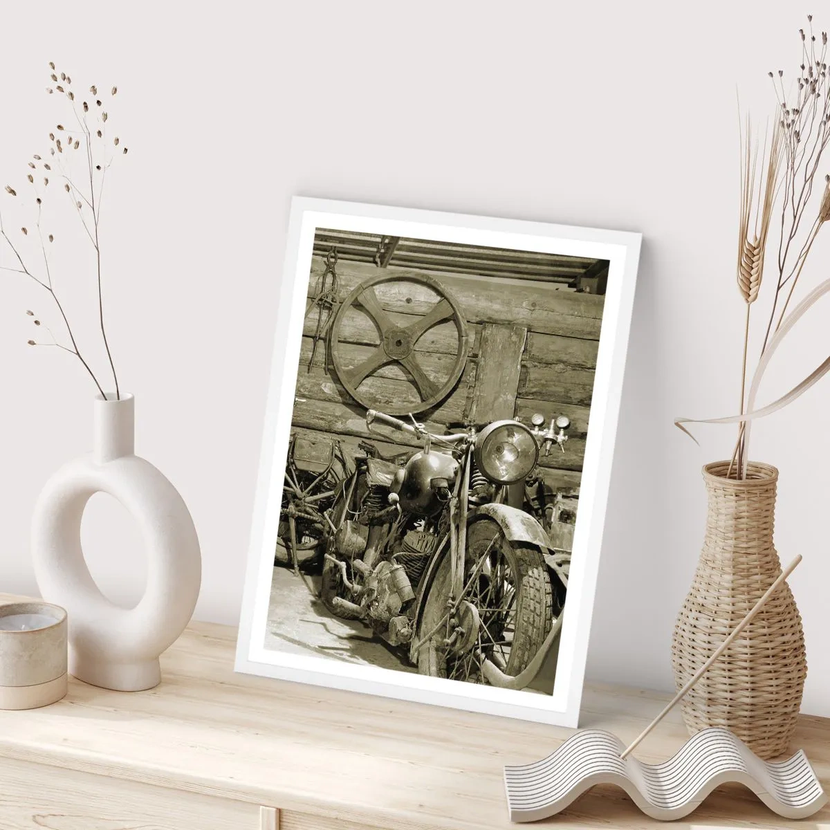 Poster in cornice bianca - Nel capanno di zio Alfredo - 30x40 cm