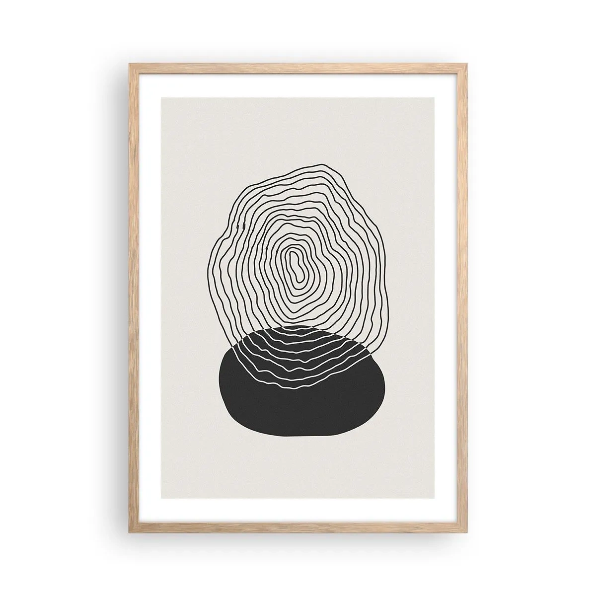 Poster in cornice rovere chiaro - Durata e vibrazione - 50x70 cm