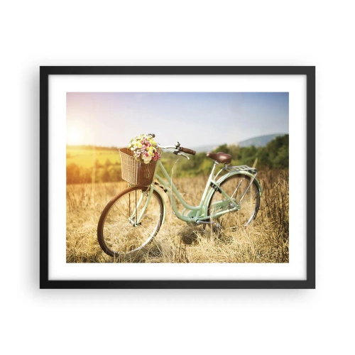Poster in cornice nera - Resto qui un attimo - 50x40 cm