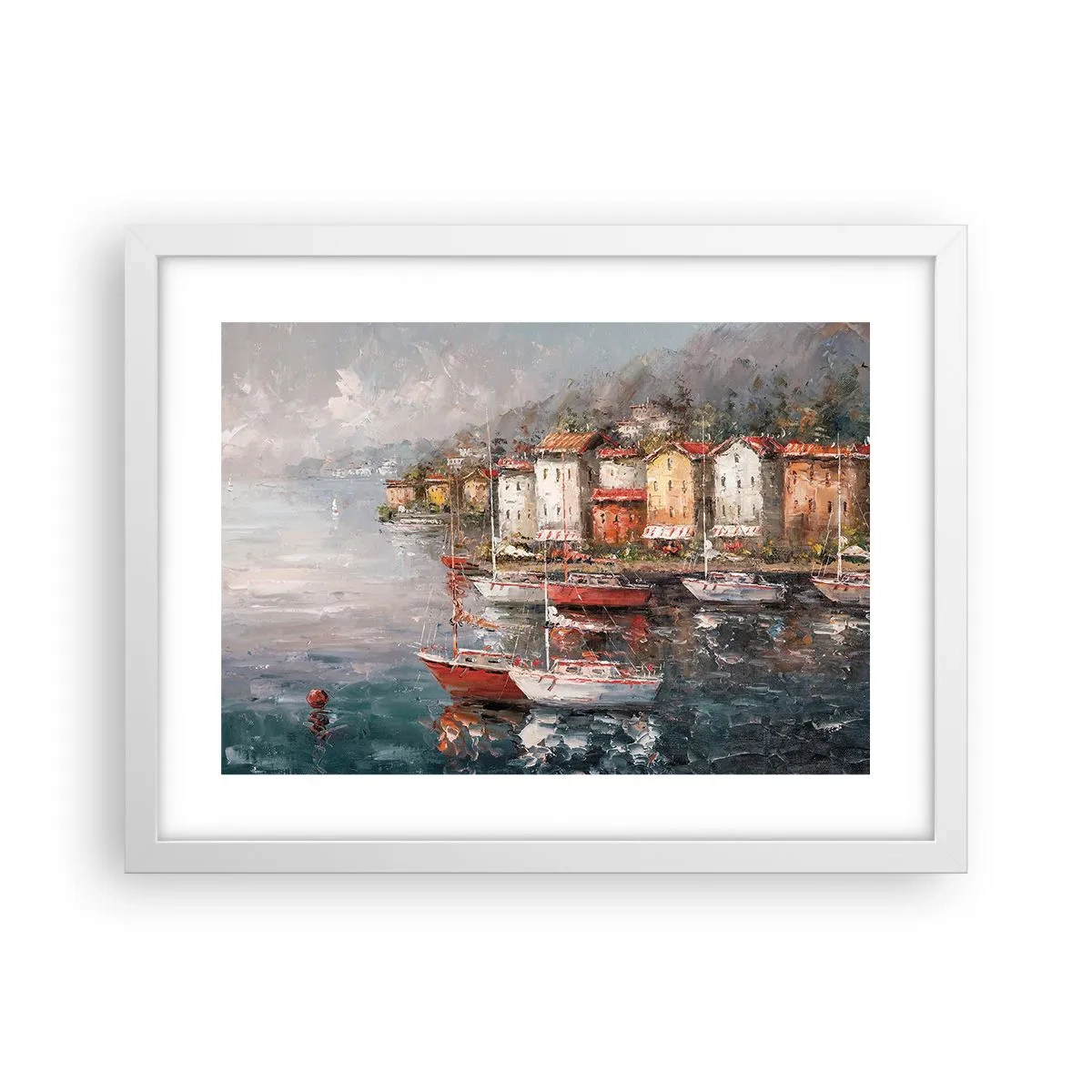 Poster in cornice bianca - Molo romantico - 40x30 cm