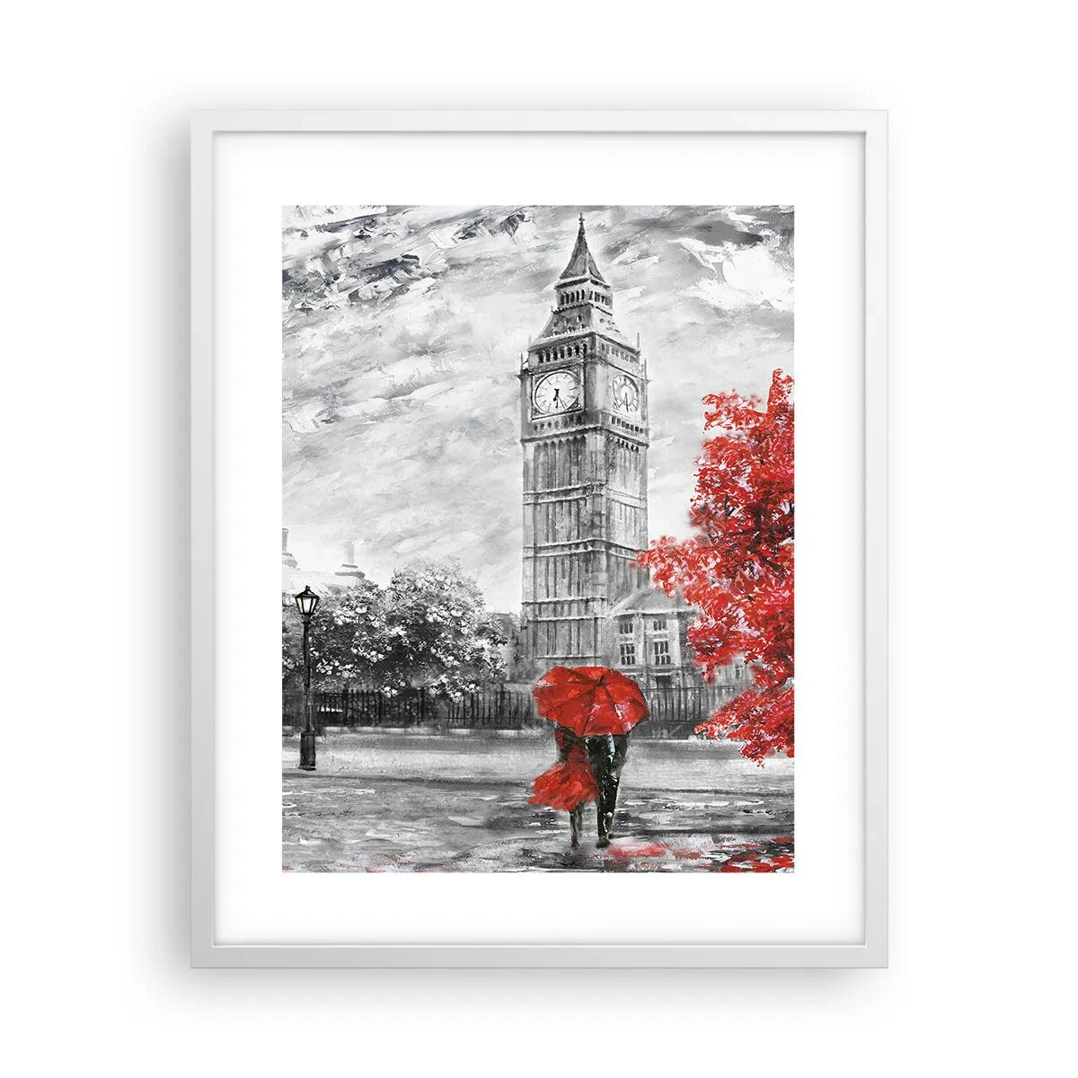 Poster in cornice bianca - Un giorno eccitante - 40x50 cm