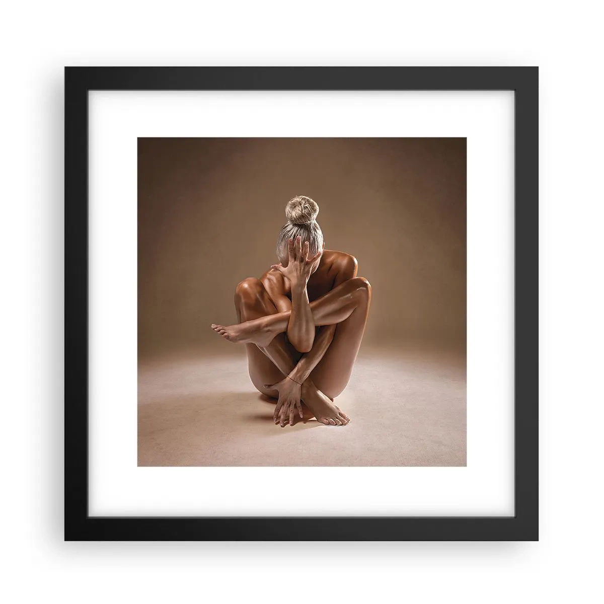 Poster in cornice nera - Unità di corpo e anima - 30x30 cm