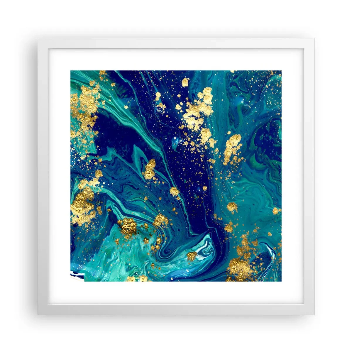 Poster in cornice bianca - Petali di sole - 40x40 cm