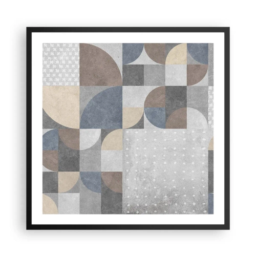 Poster in cornice nera - Fantasia di ceramica - 60x60 cm