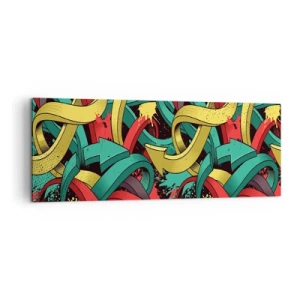 Quadro su tela - Stampe su Tela - Frecce astratte in colori vivaci che creano caos - 140x50cm - Qual è la via giusta? - Decorazione murale moderna per soggiorno e camera da letto ARTTOR