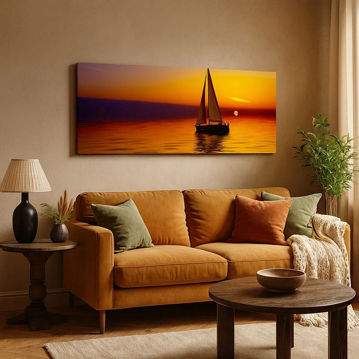 Quadro su tela - Stampe su Tela - Che silenzio al tramonto... - 100x40 cm