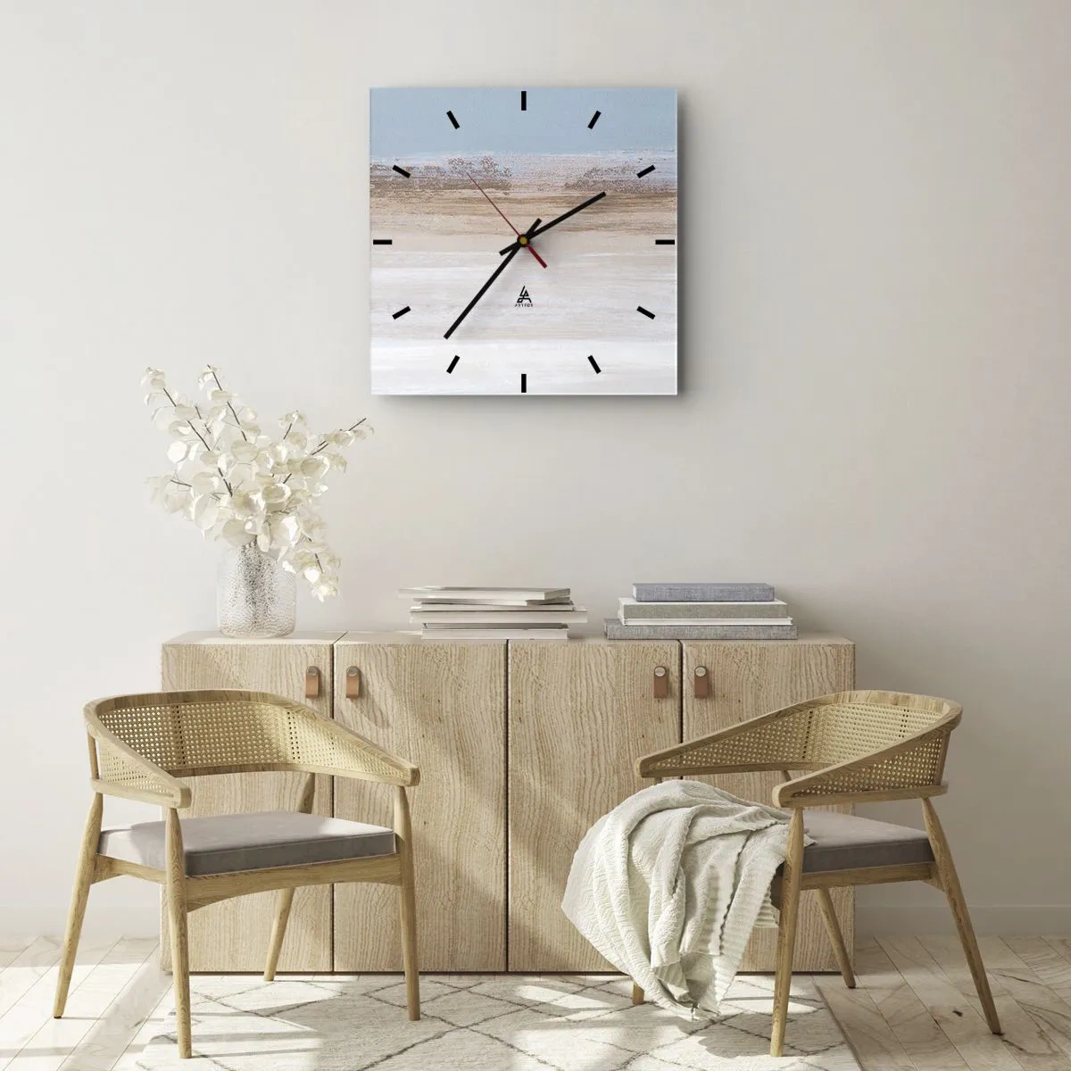 Orologio da parete - Orologio in Vetro - Paesaggio incerto - 30x30 cm