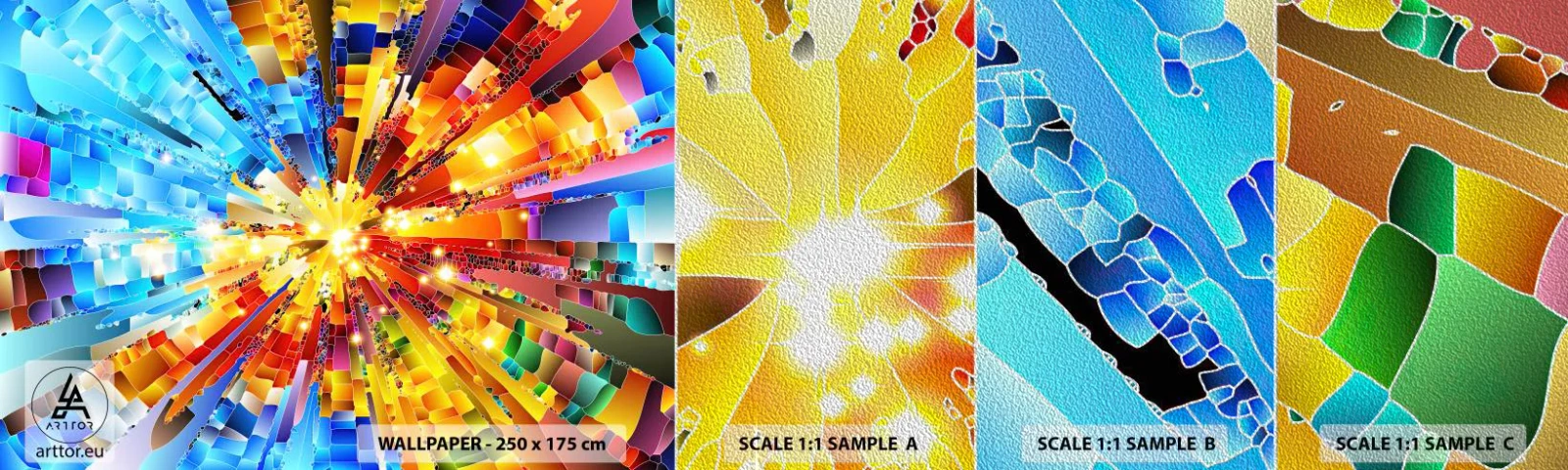 Campione di Fotomurale Premium Sand - In medias res - Astrazione, Pezzo, 3D - 100x30 cm