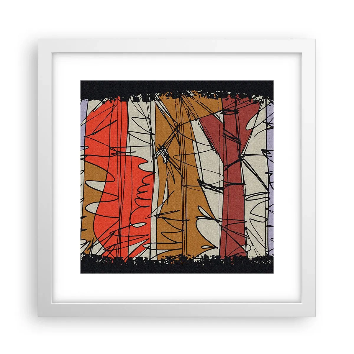 Poster in cornice bianca - Composizione spontanea - 30x30 cm