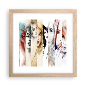 Poster in cornice rovere chiaro - E sei sempre tu - 30x30 cm
