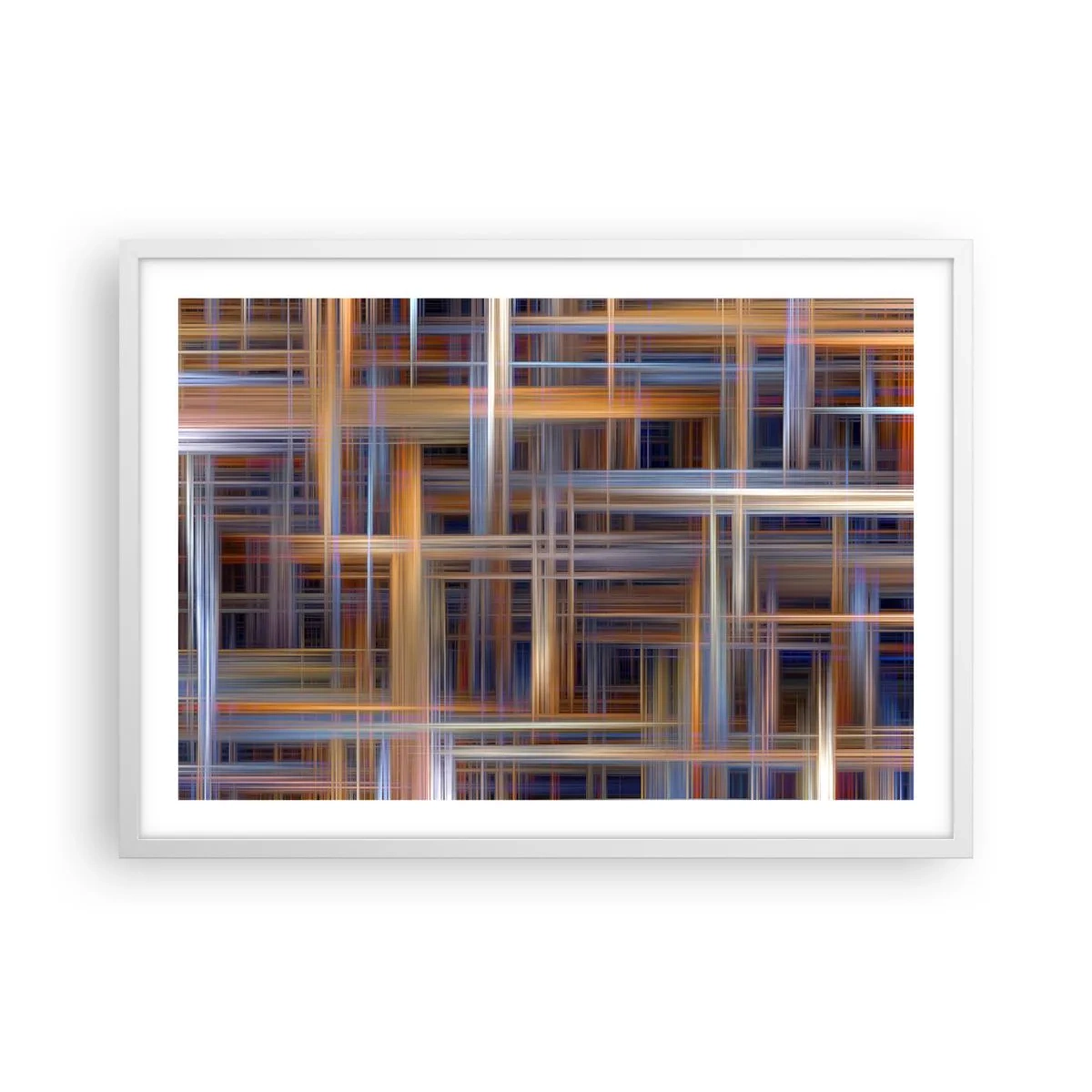 Poster in cornice bianca - Tessute con la luce - 70x50 cm