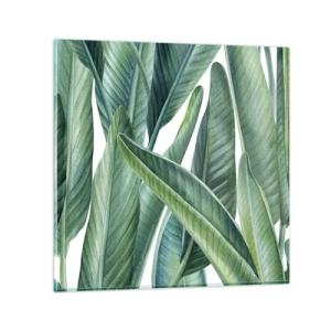 Quadro su vetro - Il verde in sé - 30x30 cm