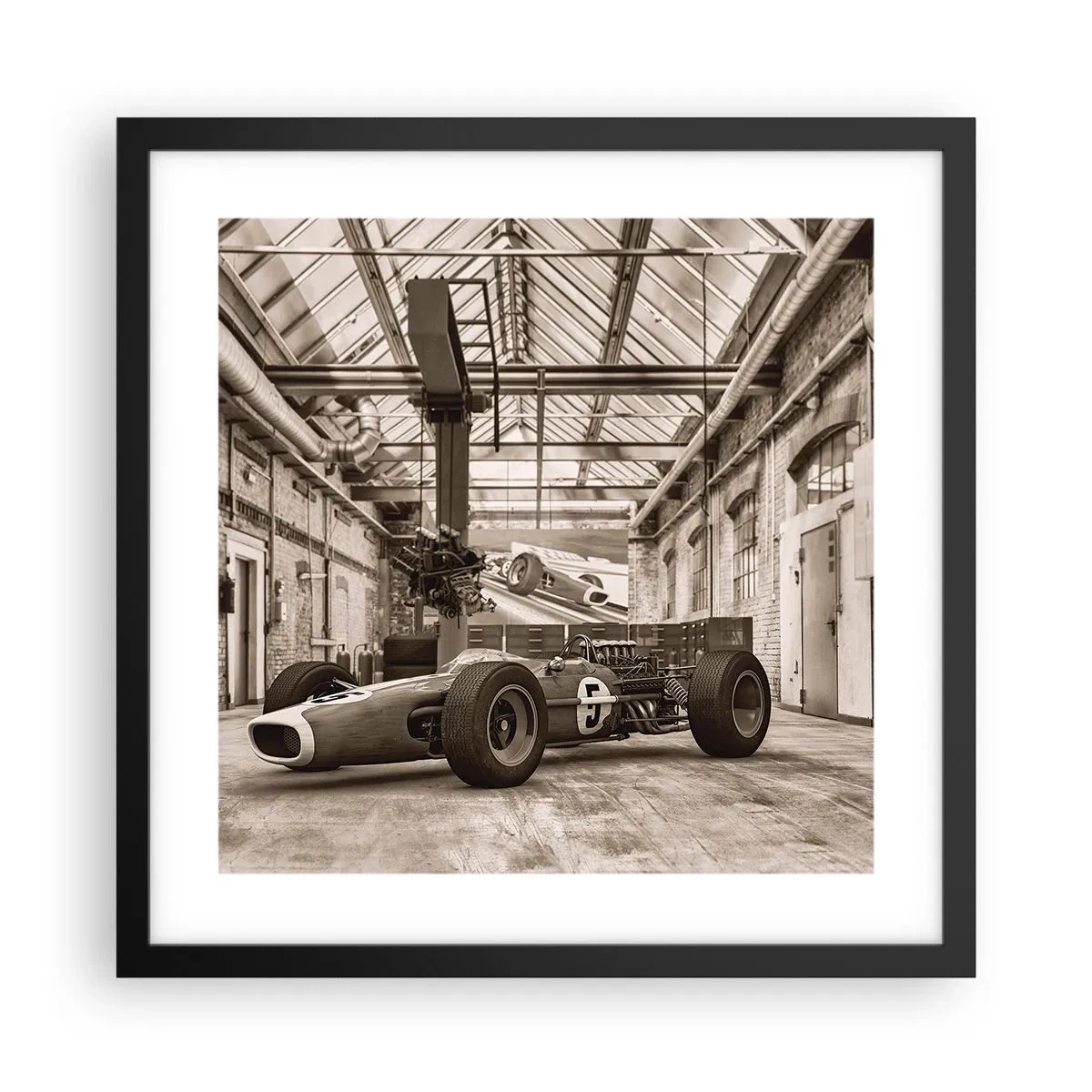 Poster in cornice nera - Il riposo del vincitore - 40x40 cm