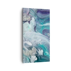 Quadro su tela - Stampe su Tela - Correnti di blu - 55x100 cm