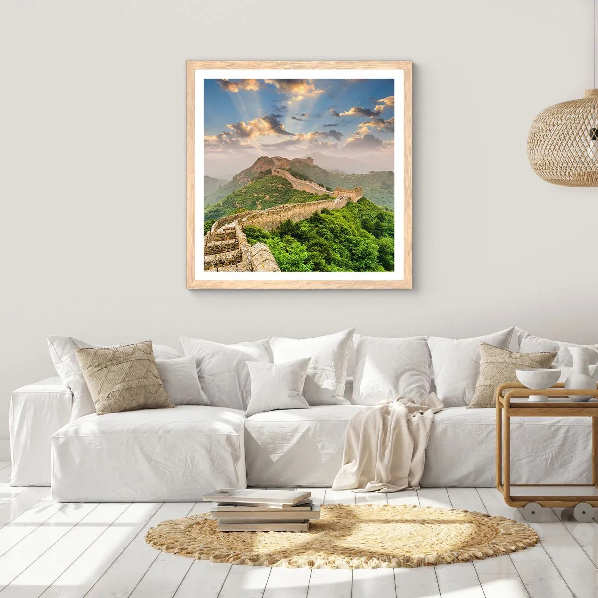 Poster in cornice rovere chiaro - La grandezza che non passa mai - 30x30 cm