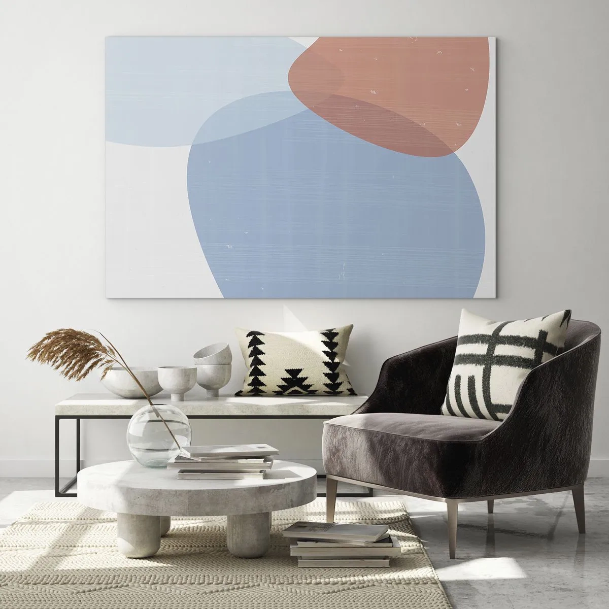 Quadro su vetro - Legami pastello - 70x50 cm