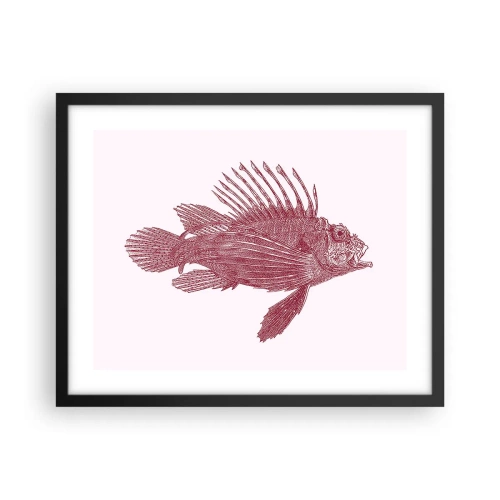 Poster in cornice nera - Abitante di mari esotici - 50x40 cm