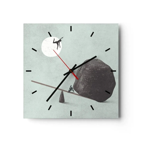 Orologio da parete - Orologio in Vetro - Sogno adempiuto - 40x40 cm